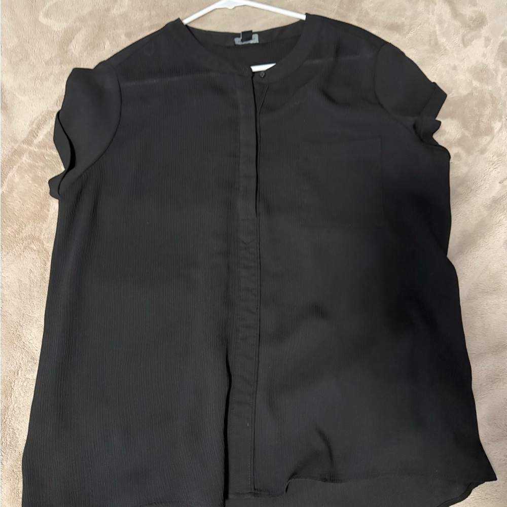 Simply Vera Vera Wang Elegant Black Blouse
